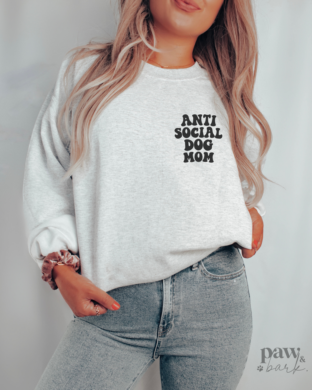 Anti-Social Dog Mom Crewneck Sweater