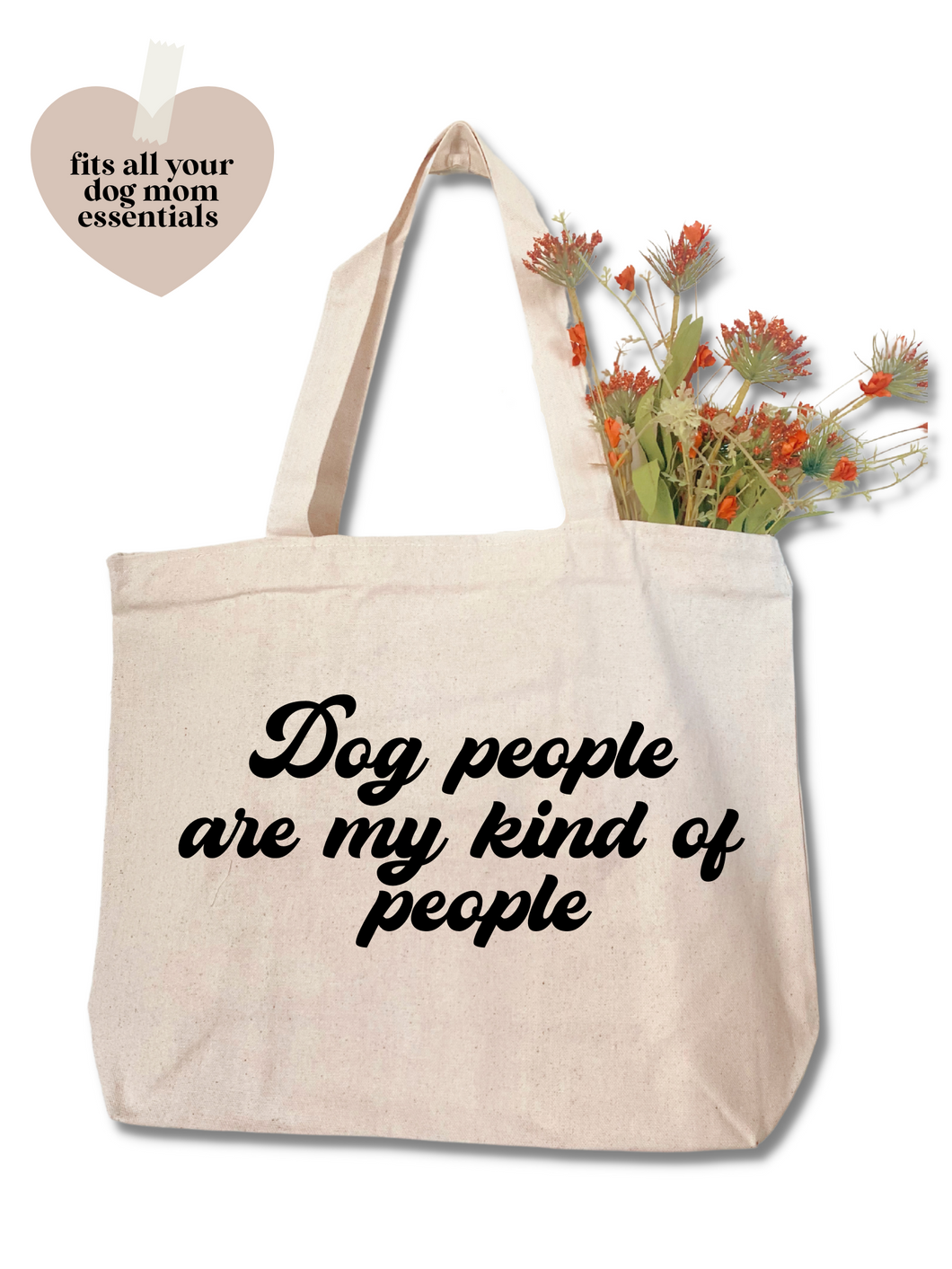 Dog People are my kind of People Zippered Tote